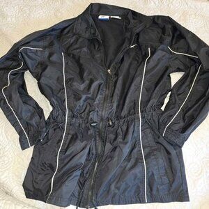 Vintage Reebok Track Jacket Womens Medium Full Zip Embroidered Windbreaker Vent